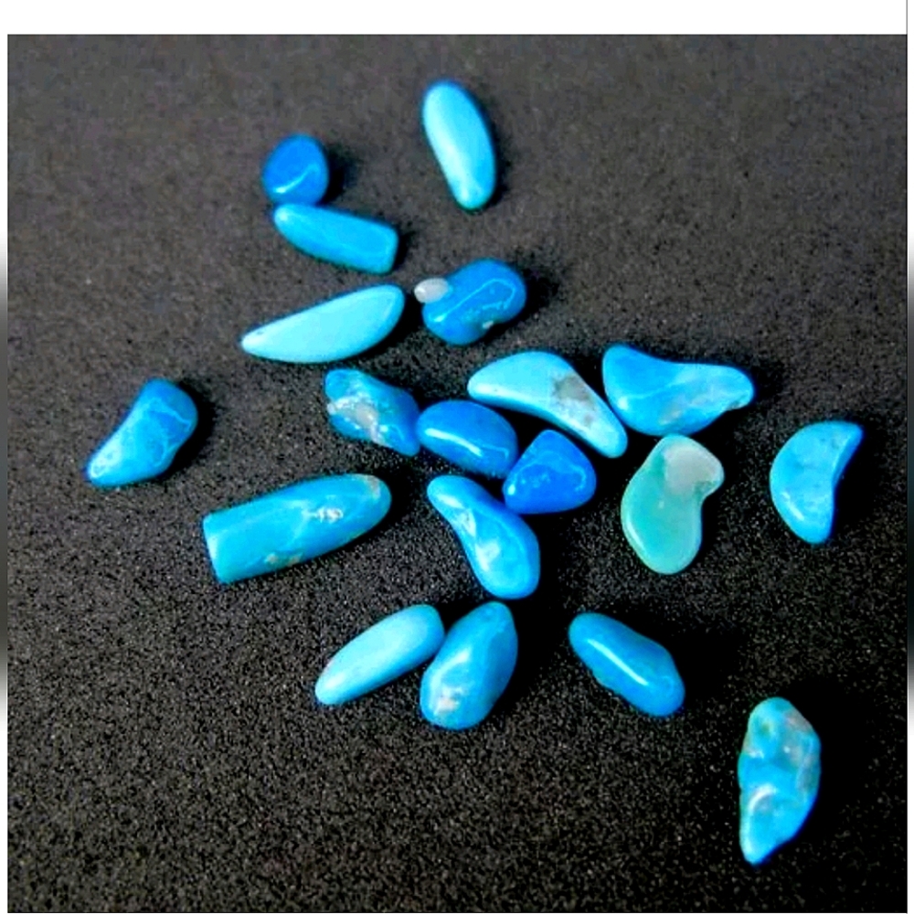 20 pc Sleeping Beauty Turquoise Nugget LOT polished NATURAL specimen Rock Rough